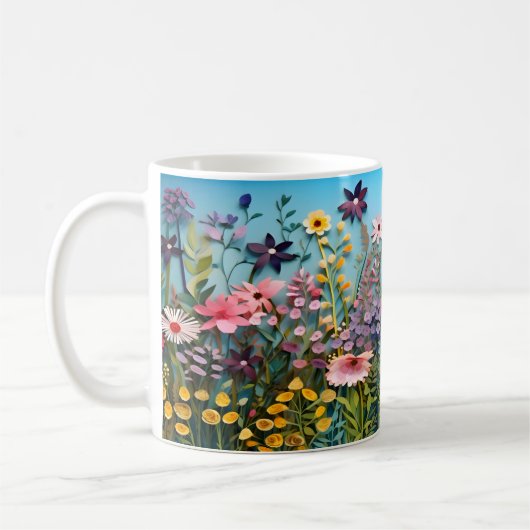 3D Wild Flowers ontwerp Koffiemok (Links)