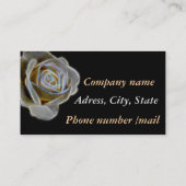 3D witte roos Visitekaartje (Achterkant)