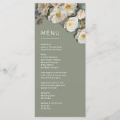 3D Witte Rozen Saliegroen Menu (Voorkant)