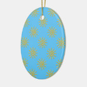 3D Yellow Sun-tekenpatroon Keramisch Ornament (Links)