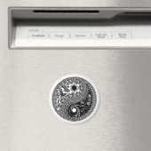 3D Yin & Yang Sun & Moon Sky & Zee - Magnet Magneet (Insitu (Vaatwasser))
