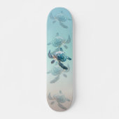 3D Zee Schildpadden Ocean Thema Skateboard (Voorkant)