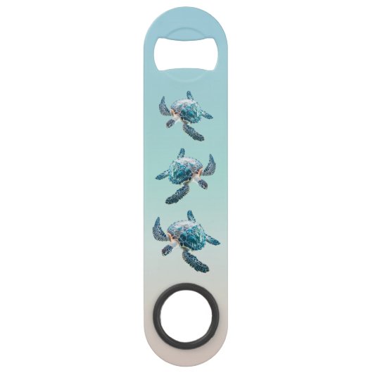 3D Zee Schildpadden Ocean Thema Speed Flessenopener (Voorkant)