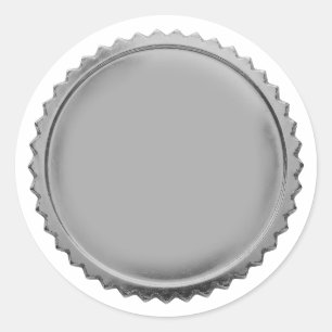 3D Zilveren Folie Ster-explosie Excellentie Award Ronde Sticker