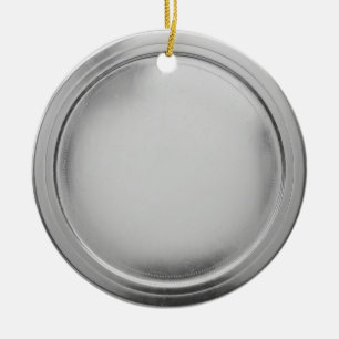3D Zilverfolie Stempel Elegante Excellentie Award  Keramisch Ornament