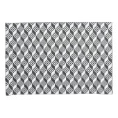 3D zwart-wit kruisstitsblokpatroon Kussensloop (Voorkant-Rechts)