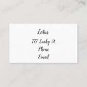 3D zwarte matte ventilator Visitekaartje (Achterkant)