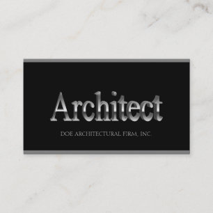 3D zwarte/zilvergrenzen architect Visitekaartje