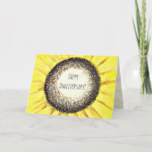 3de jaar Jubileum Happy Sunflower Kaart (Voorkant)
