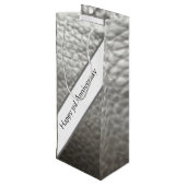 3de Jubileum, leder Jubileum Wijn Cadeautas (Achterkant Gekanteld)