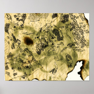 3de kaart van de vergeten Realm Poster