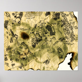 3de kaart van de vergeten Realm Poster