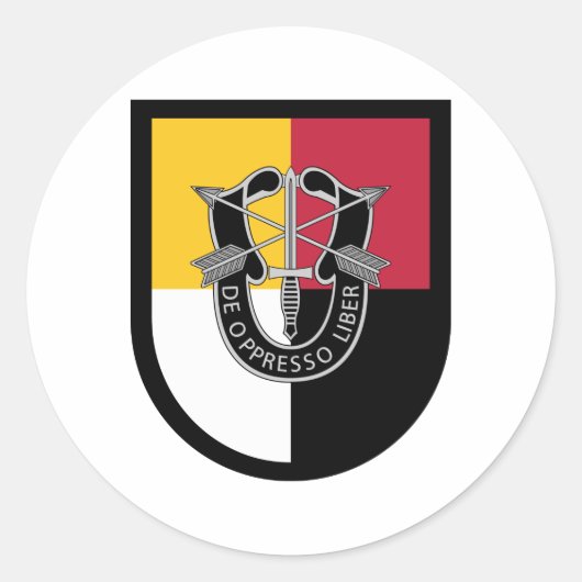 3de Special Forces Group Flash Ronde Sticker (Voorkant)