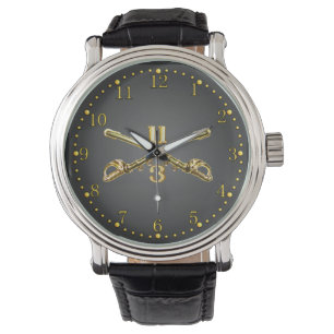 3de Sqdn. 11e ACR Brass Crossed Sabers Watch Horloge
