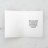 3de verjaardag: Fun Stencil Style Text, Custom Nam Kaart (Binnen)
