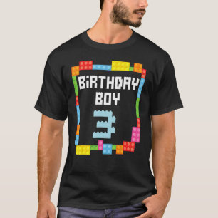 3de verjaardag Jongen meester bouwer 3 jaar oud bl T-shirt