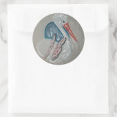 3Dimensional Stork Sticker (Tas)