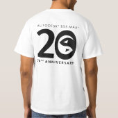 3ds Max. 20e Jubileum T-Shirt (Achterkant)