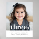 3e anniversaire Affiche de bienvenue de photos du  (Devant)