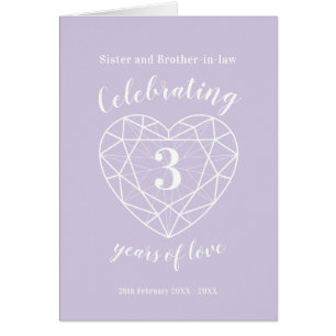 3e anniversaire mariage cristal 3 ans carte d'amou