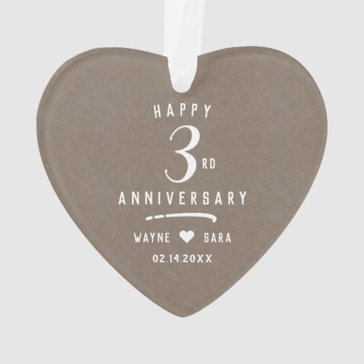 3e anniversaire Mariage en cuir beige (dos)