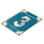 3e anniversaire Turquoise Photo Fleur Jaune Livre  (Côté gauche)