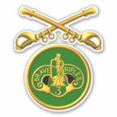 3e Armored Cavalry Regiment Sabers Car Sticker (Voorkant)