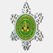 3e Armored Cavalry Regiment Tin Sneeuwvlok Ornament (Rechts)
