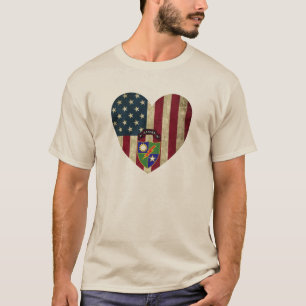 3e bataljon 75e Ranger Reg American Heart Flag T-shirt