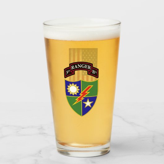 3e Bataljon - 75e Ranger Regiment - Amerikaanse Vl Glas (Voorkant gevuld)