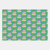 3e Birthday Blue Cake Inpakpapier Vel (Voorkant 2)