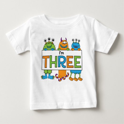 3e Birthday Monster T-shirt (Voorkant)
