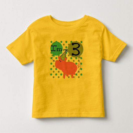 3e-Birthday-overhemden en cadeautjes Kinder Shirts (Voorkant)