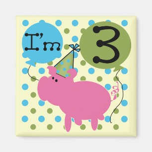 3e-Birthday-overhemden en cadeautjes Magneet