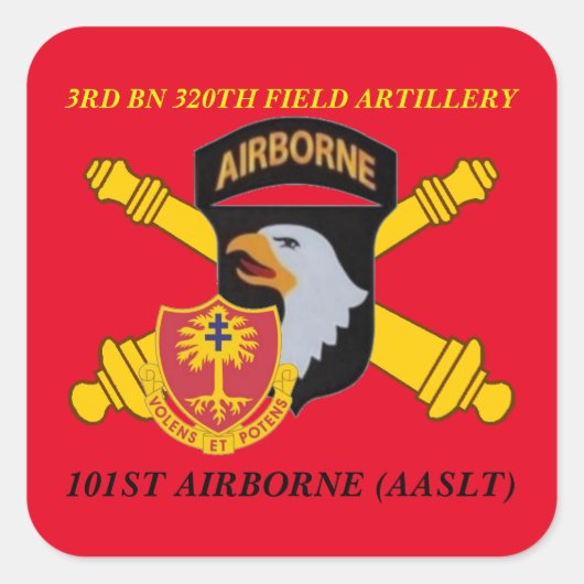 3E BN 320E VELDARTILLERIE 101E ABN STICKERS (Voorkant)