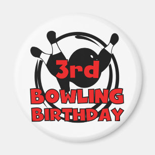3e Bowling Verjaardag Tshirts en geschenken Magneet
