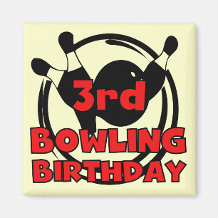 3e Bowling Verjaardag Tshirts en geschenken Magneet