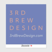 3e Brew Design Shop Titel met Web URL Sticker (Vel)