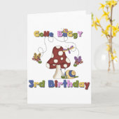 3e Bug Verjaardag Tshirts en geschenken Kaart (Gele Bloem)