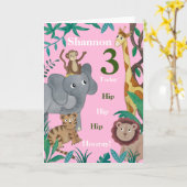 3e carte d'amis de la jungle (Fleur jaune)