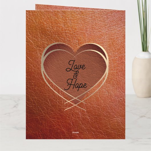 3e carte d'anniversaire Mariage en cuir pour mari (Dos)