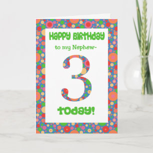3e carte d'anniversaire pour Nephew, Bright et Bub