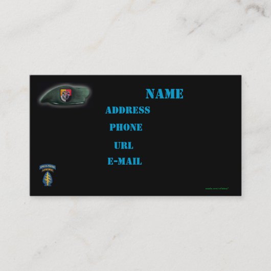 3e carte de visite de patch de groupe des forces s (Devant)