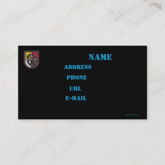 3e carte de visite de patch de groupe des forces s (Devant)