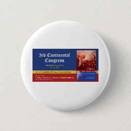 3e continentaal congres ronde button 5,7 cm