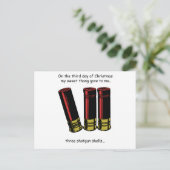 3e dag Redneck Kerstmis Feestdagenkaart (Staand voorkant)