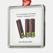 3e dag Rednek Kerstmis Metalen Ornament (Links)