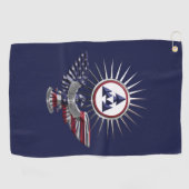 3e Eagle van het Bevel van de Duurzaamheid Special Golfhanddoek (Horizontaal)