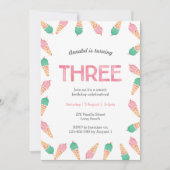 3e fête d'anniversaire | invitation à la crème gla (Devant)