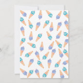 3e fête d'anniversaire | Invitation à la crème gla (Dos)